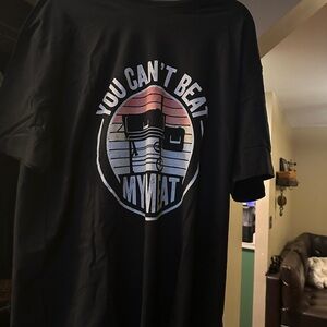 Black Graphic Tee with Retro Design